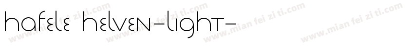 Hafele HelveN-Light字体转换